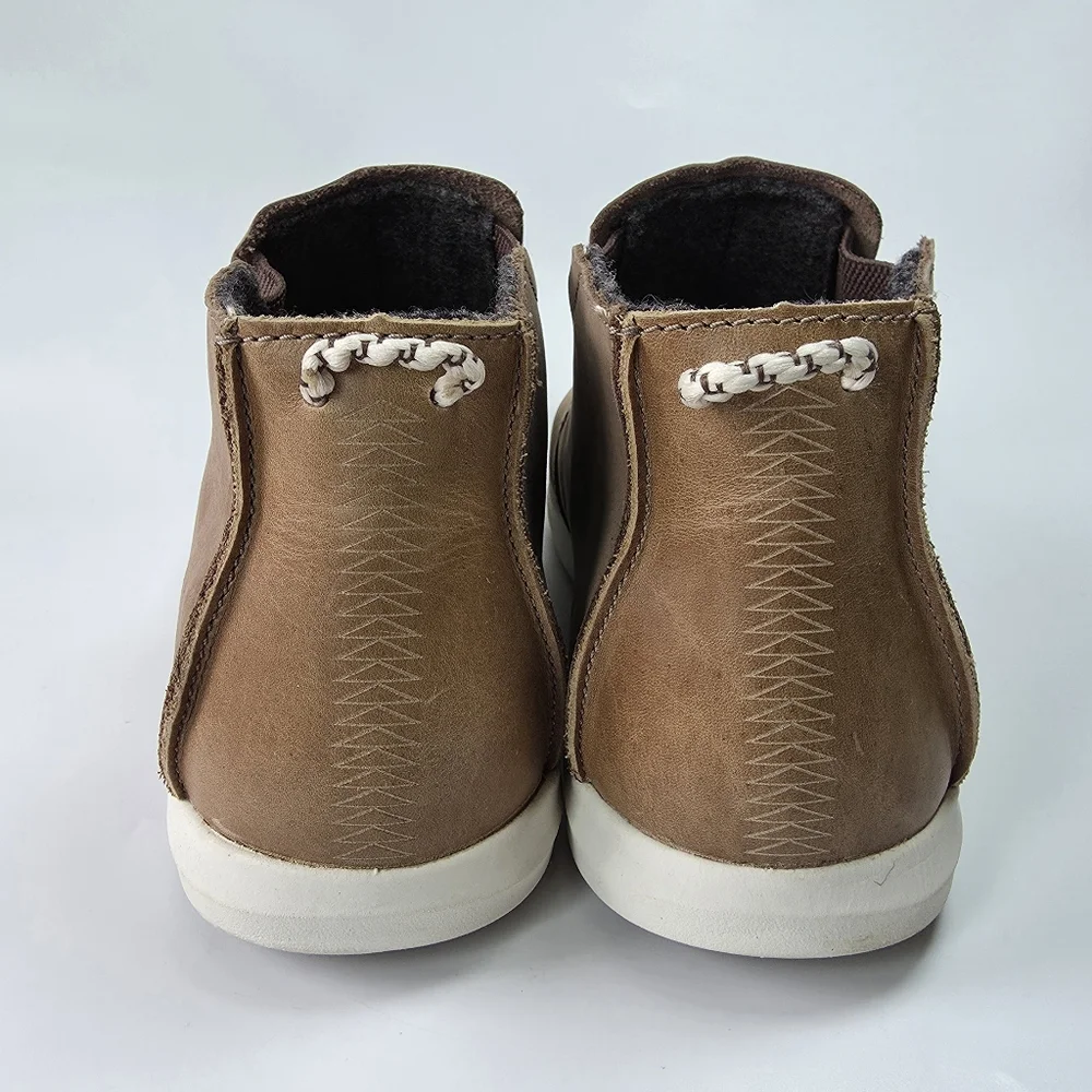 Olukai Women's Hawai‘iloa Manu Hope Taupe Grey/Off White Size 10